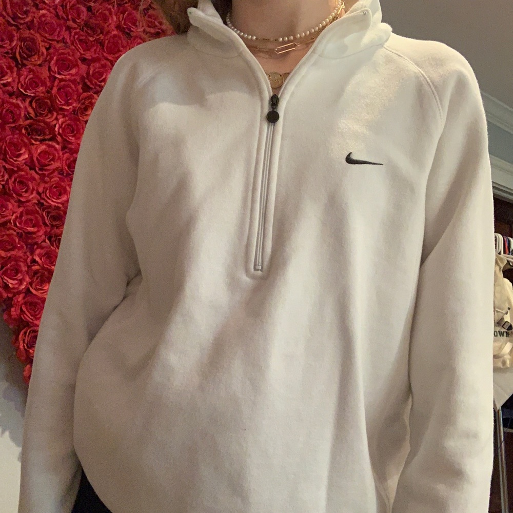white nike quarter zip